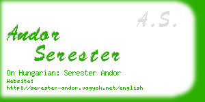 andor serester business card